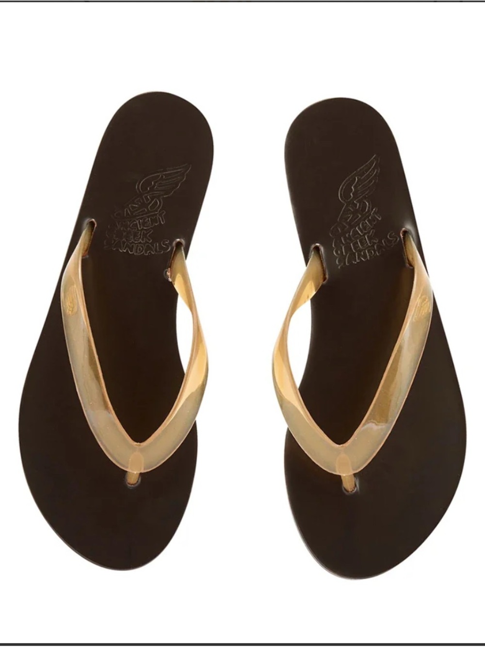 Ancient Greek Sandals - tan jelly flip flop size 9.5